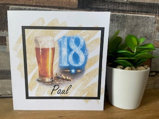 Personalised Boys 18th Birthday Card