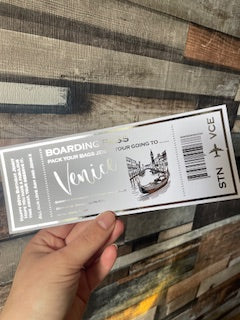 Personalised Holiday Ticket