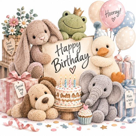 Jelly Cat Theme Birthday Card