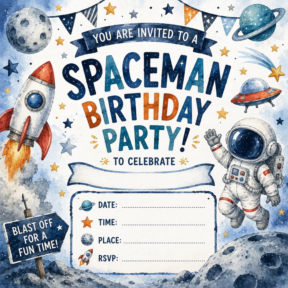 Boys Birthday Party Invitations