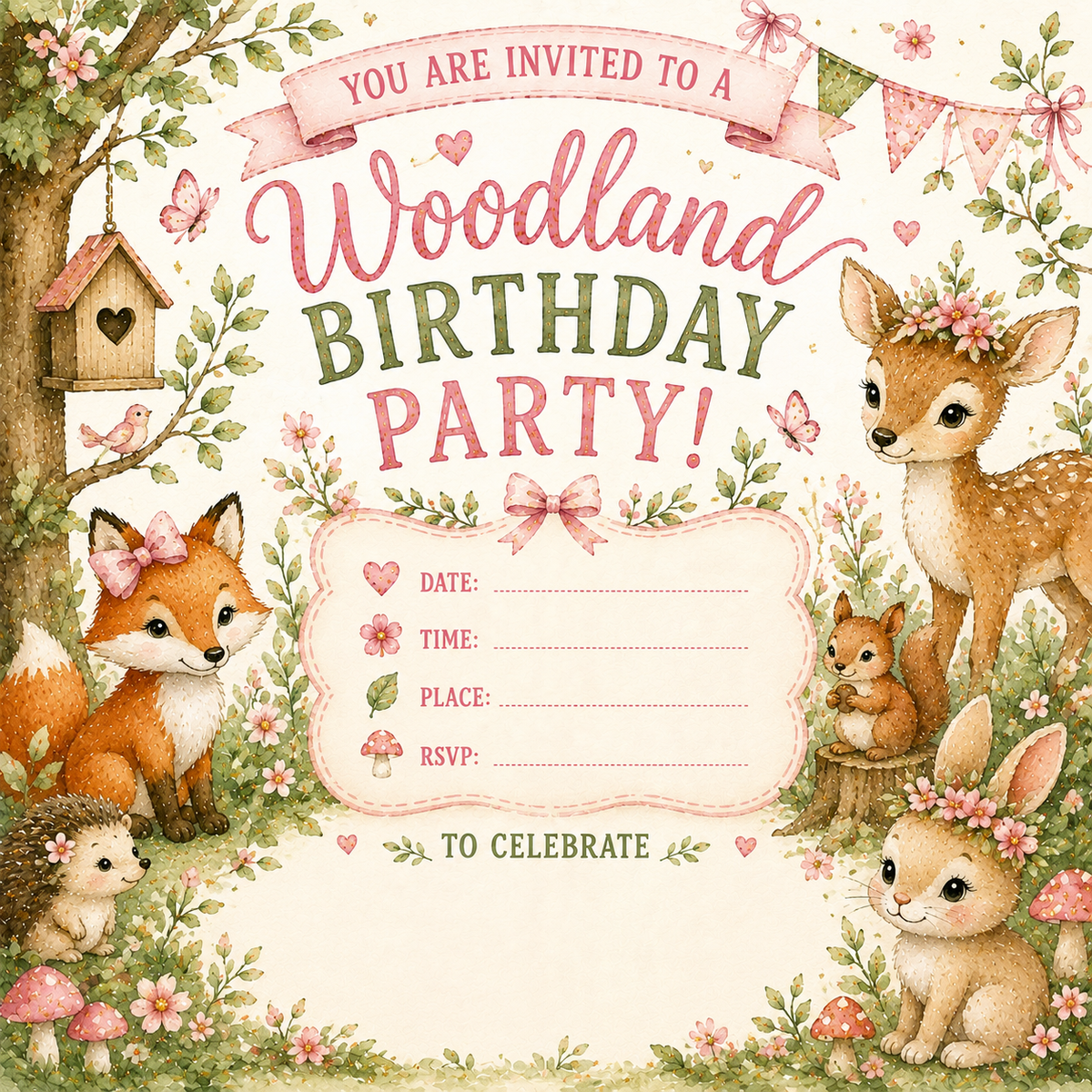 Girls Birthday Party Invitations