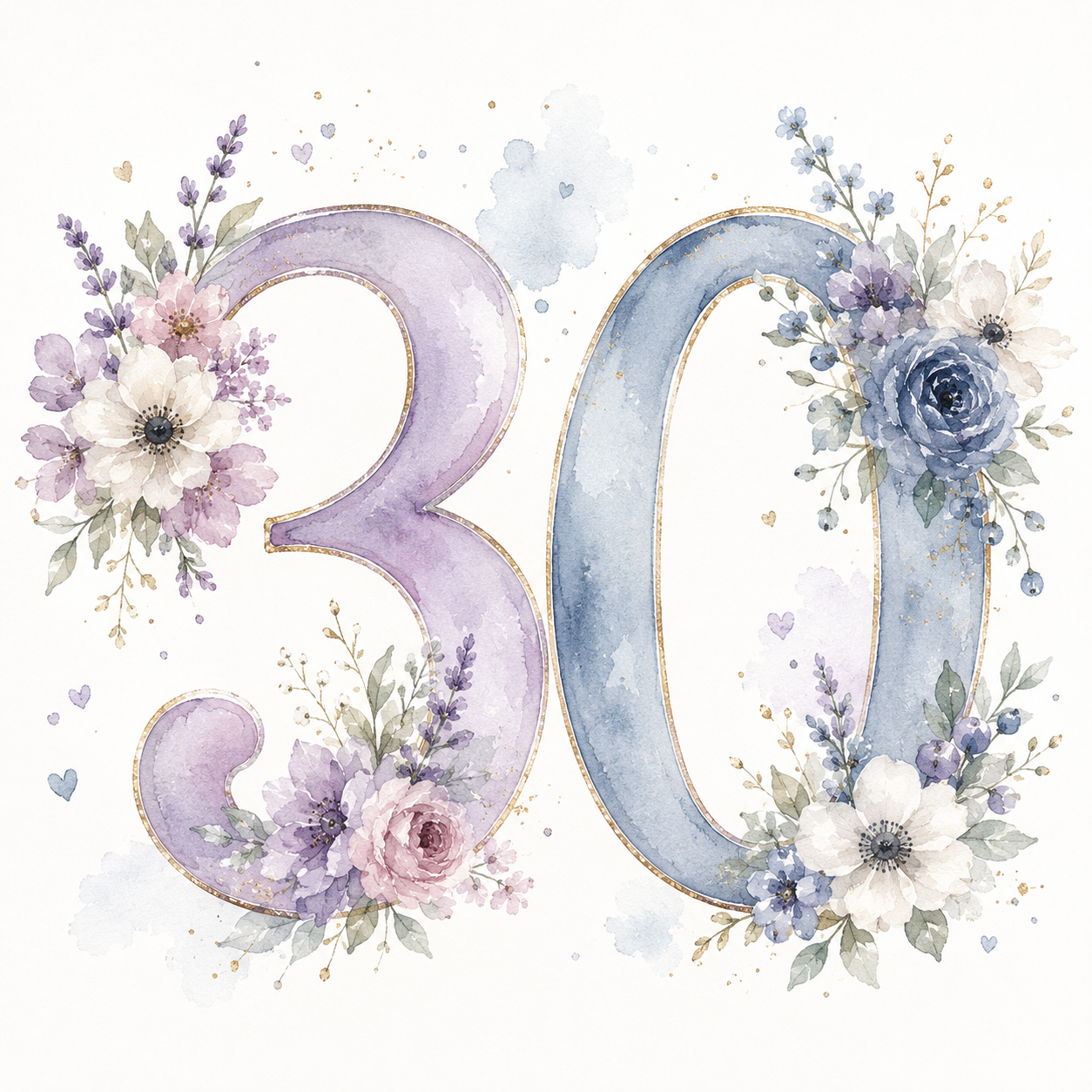 Personalised Female Number Card - Coloured Named
