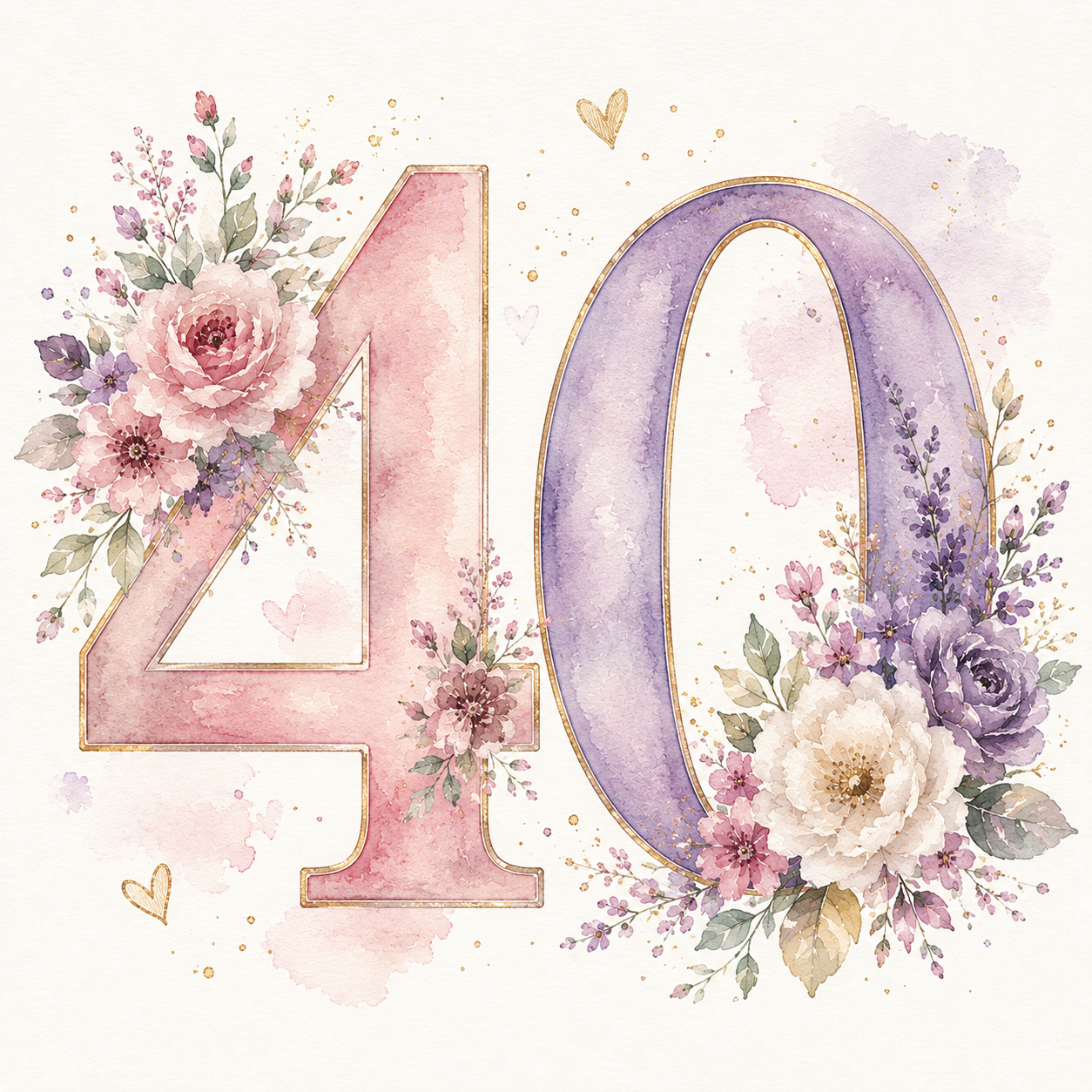 Personalised Female Number Card - Coloured Named