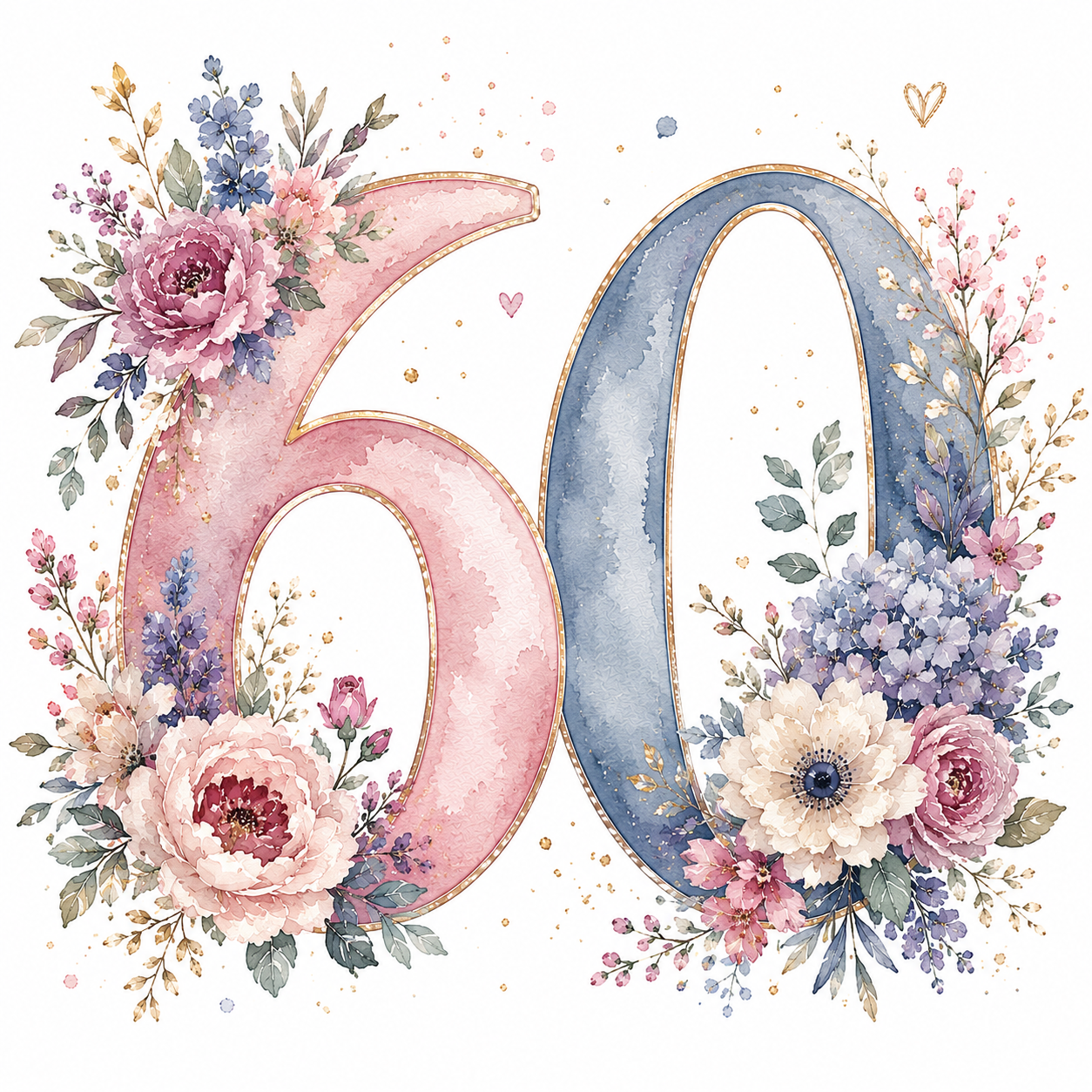 Personalised Female Number Card - Coloured Named