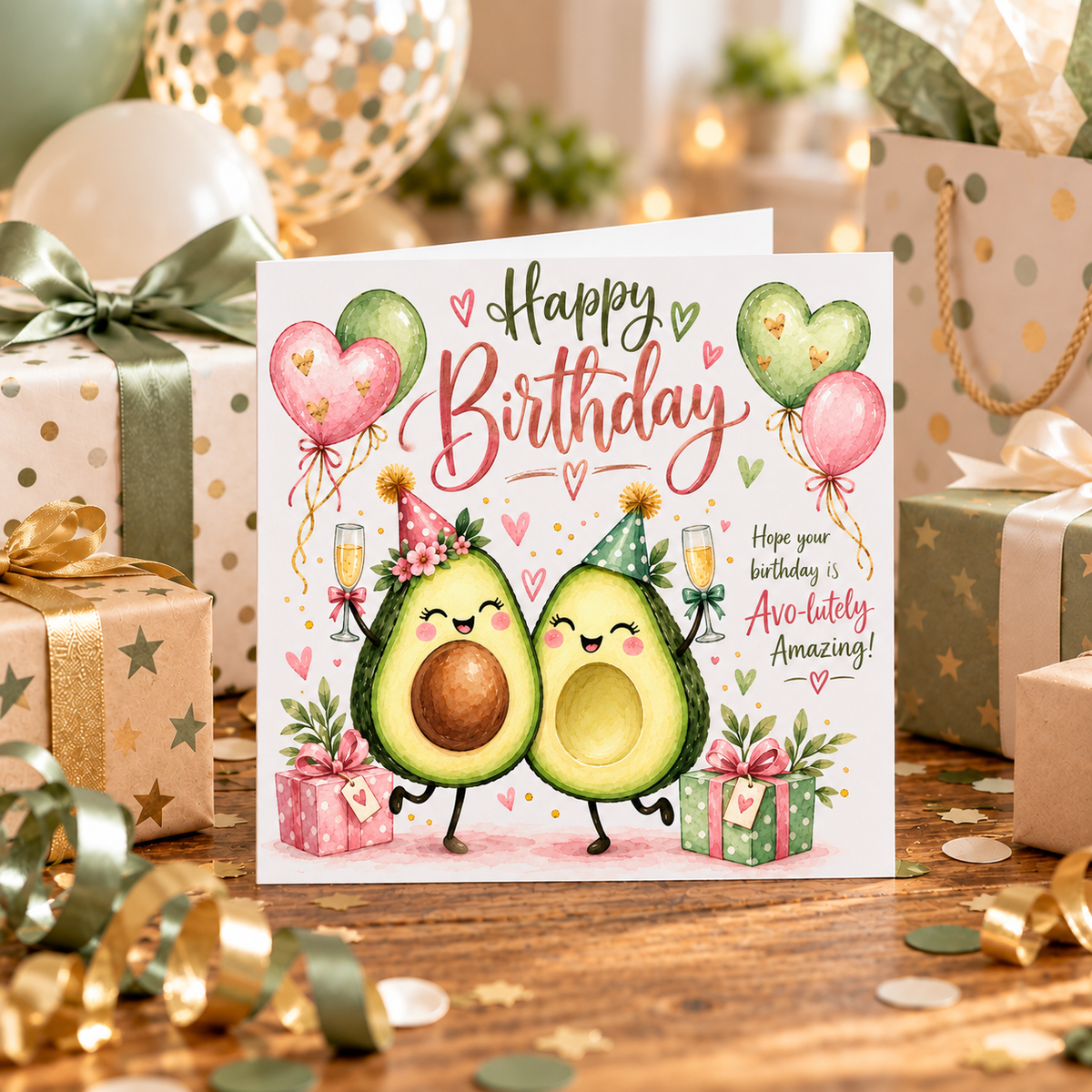 Avocado Birthday Card