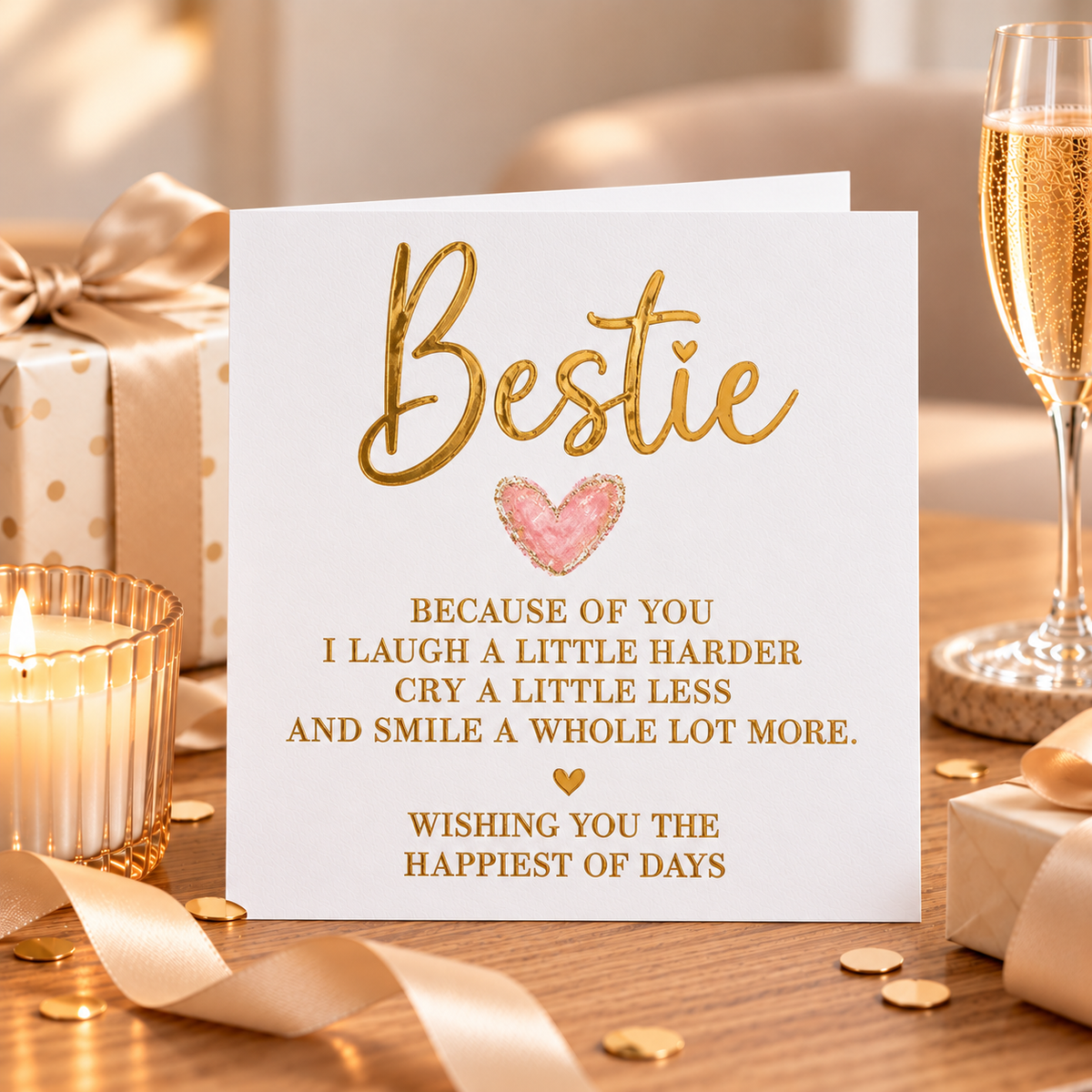 Bestie Birthday Card