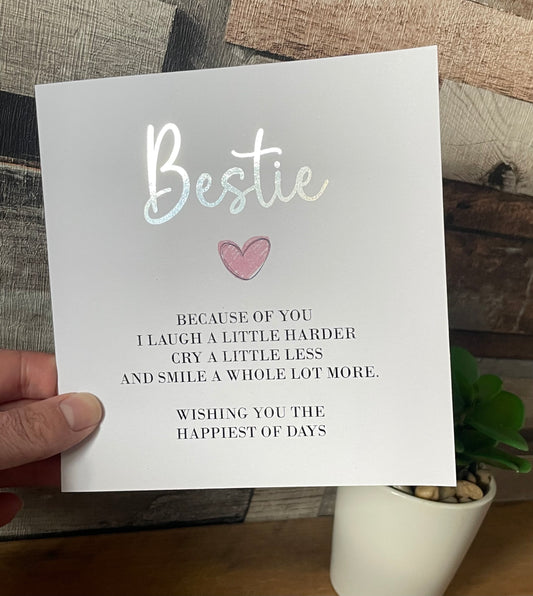Bestie Birthday Card