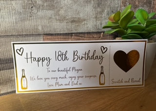 Personalised Birthday Scratch and Reveal Voucher