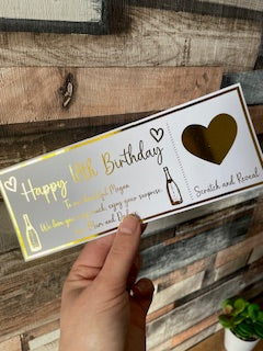Personalised Birthday Scratch and Reveal Voucher