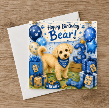Personalised Dog Birthday Card