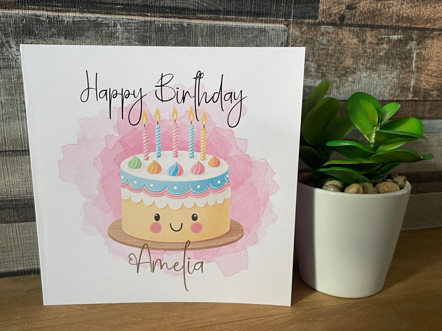 Personalised Cake Card