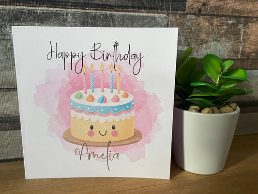 Personalised Cake Card