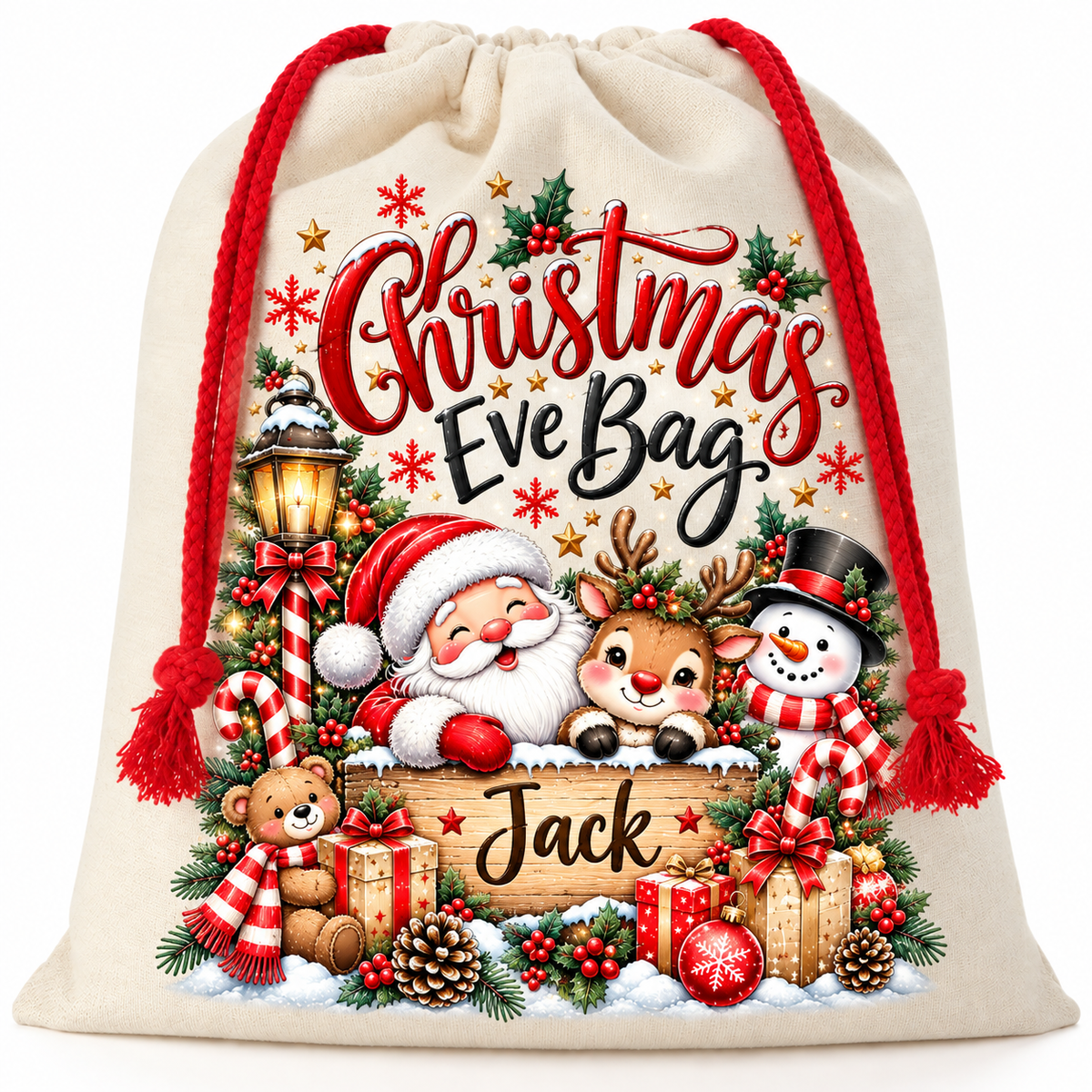 Personalised Christmas Eve Bag