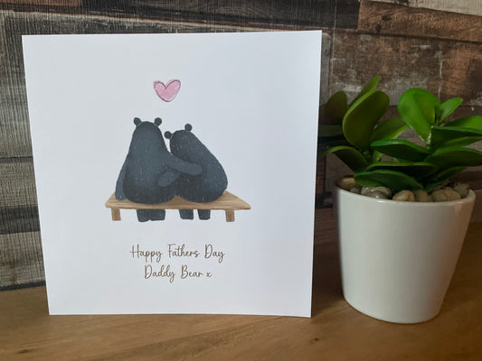 Daddy Bear Fathers Day Card
