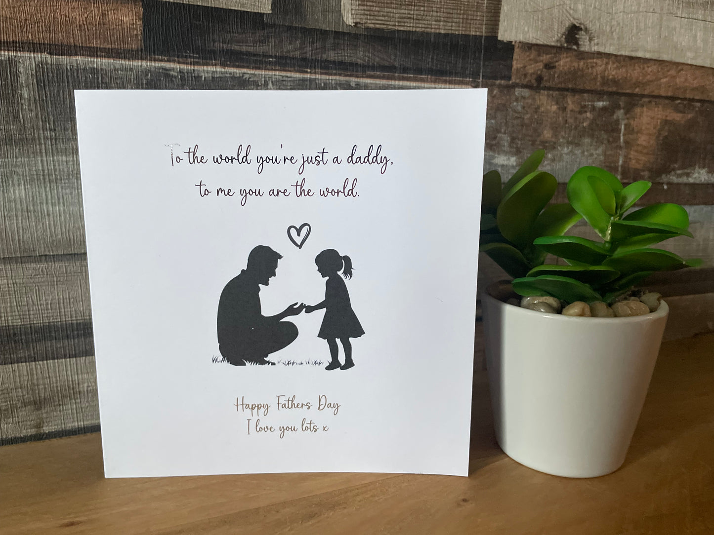 Daddy and Daughter Silhouette Card
