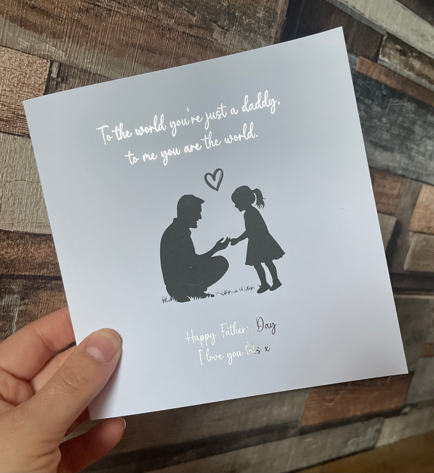 Daddy and Daughter Silhouette Card
