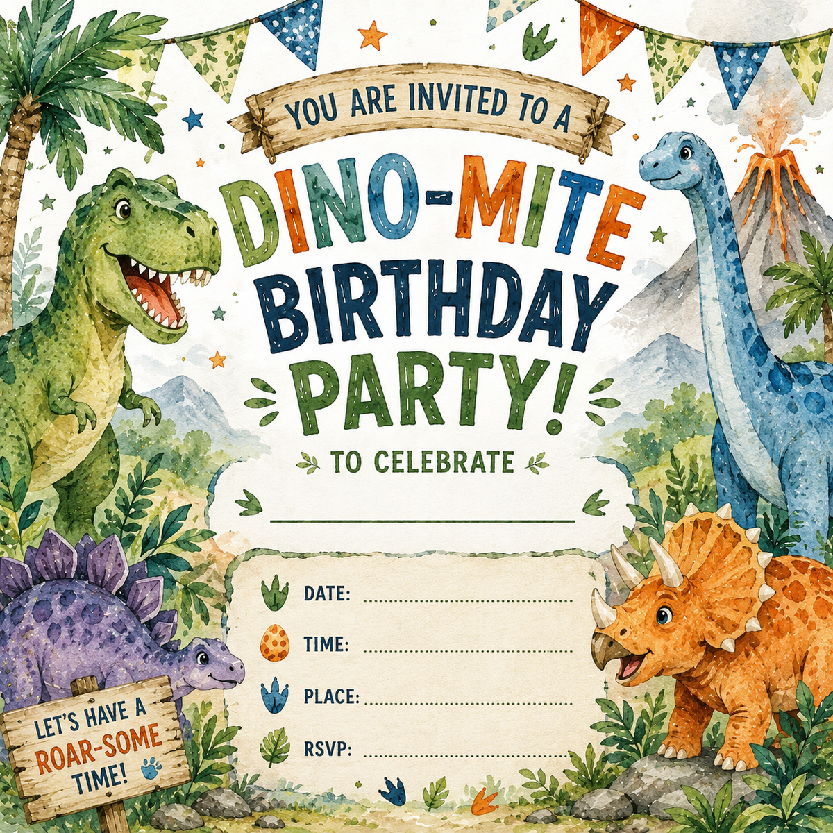 Boys Birthday Party Invitations