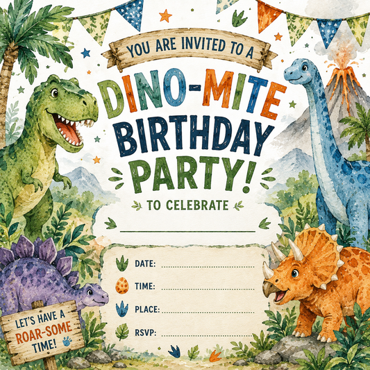Boys Birthday Party Invitations