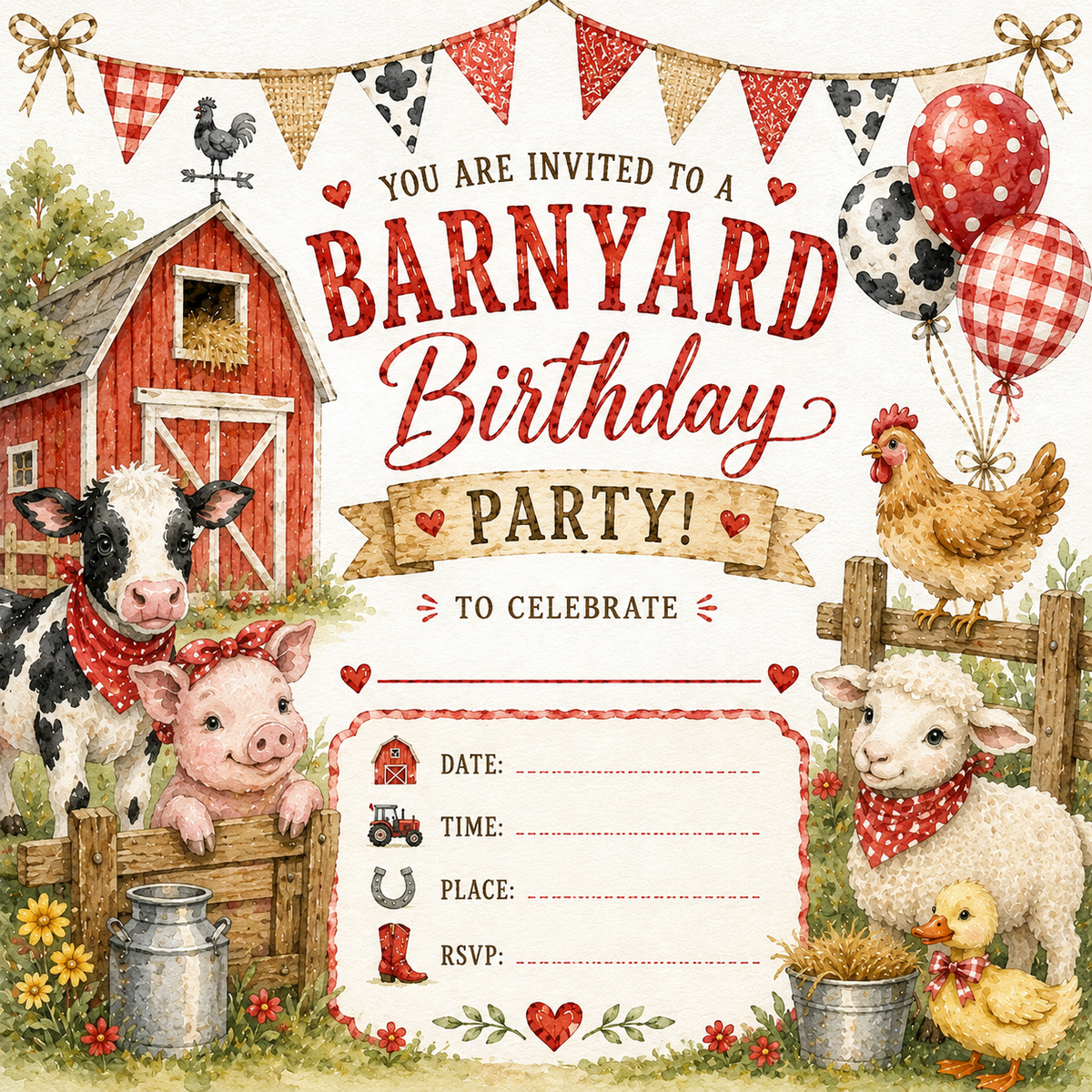 Boys Birthday Party Invitations