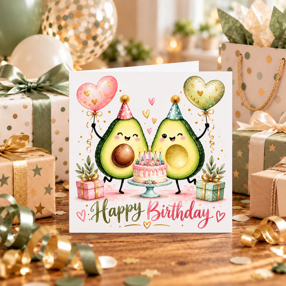 Avocado Birthday Card