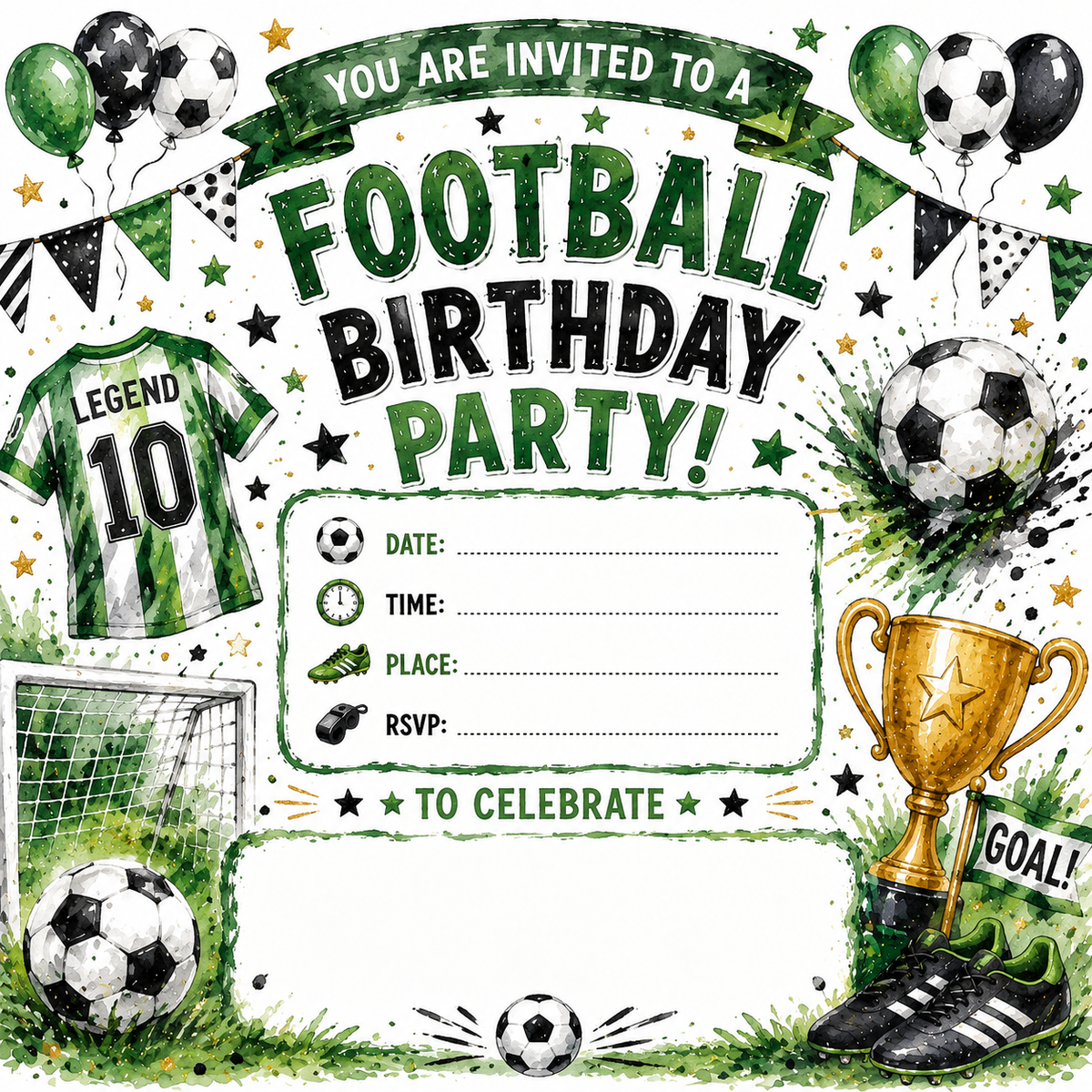 Boys Birthday Party Invitations