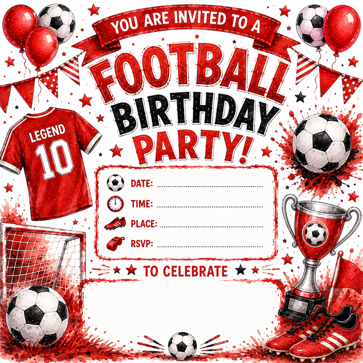 Boys Birthday Party Invitations