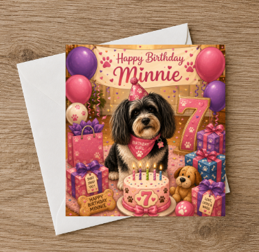 Personalised Dog Birthday Card