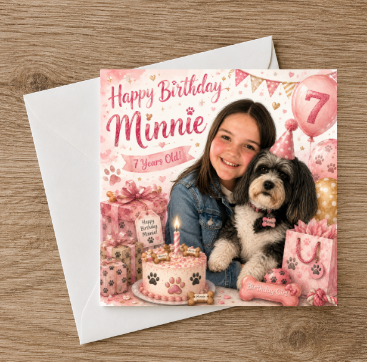 Personalised Dog Birthday Card