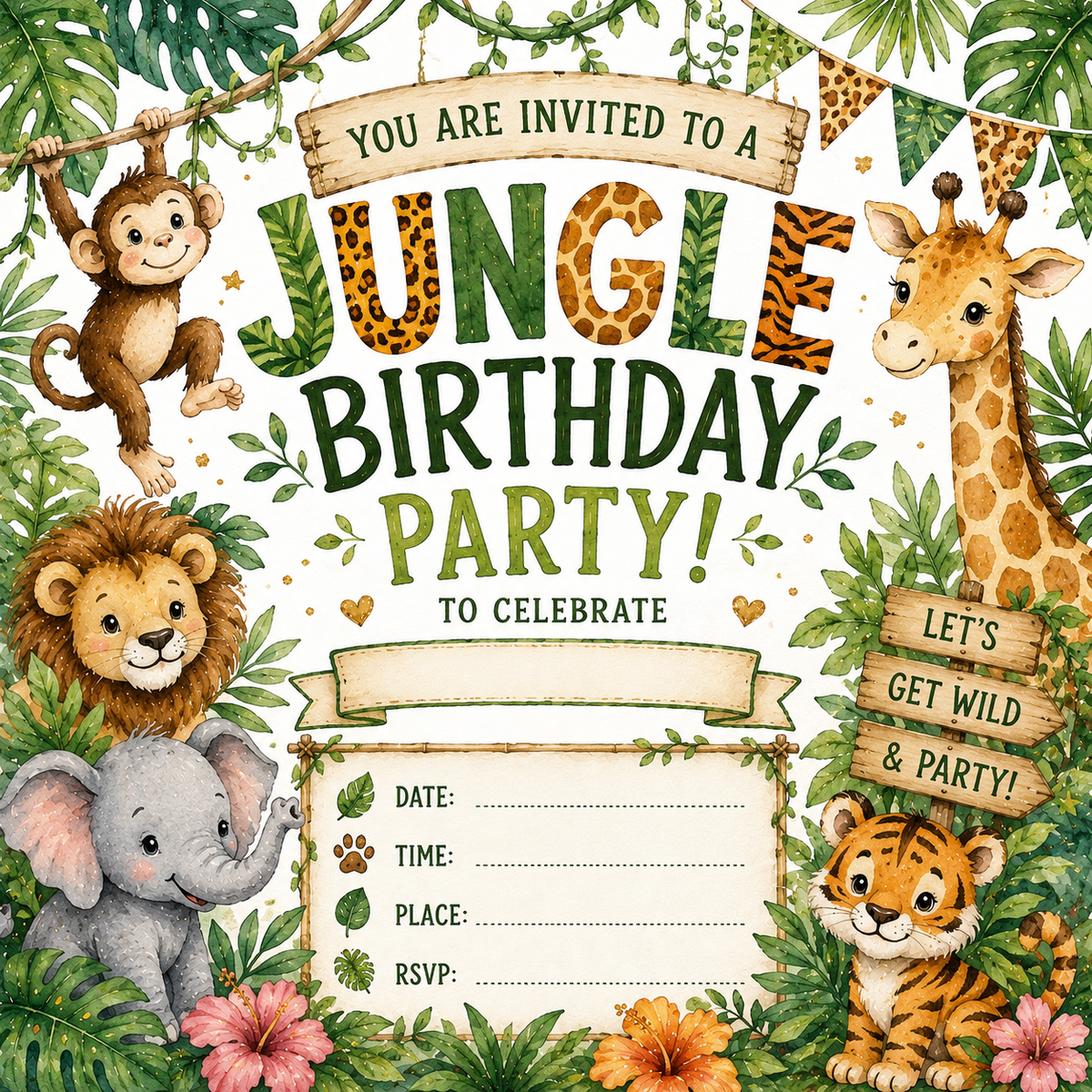 Girls Birthday Party Invitations