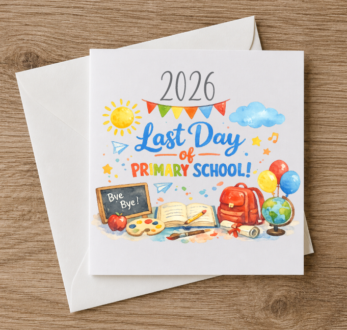 Last Day of School - Primary Card