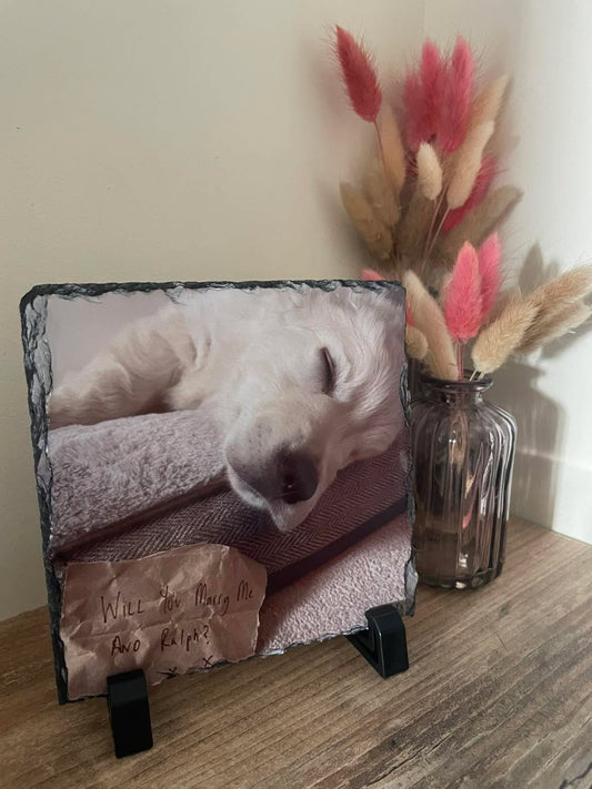 Custom Square Photo Slate 20x20cm
