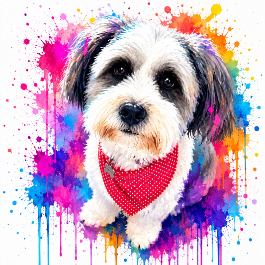 Pet - Custom Image Print - Paint Drip