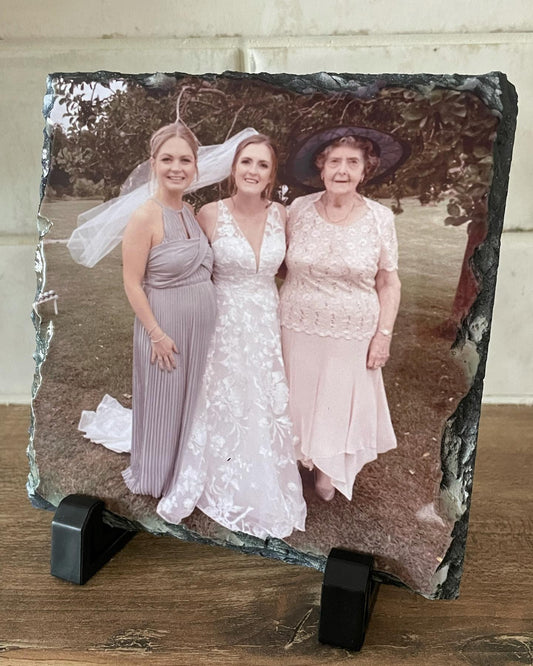 Custom Square Photo Slate 15x15cm