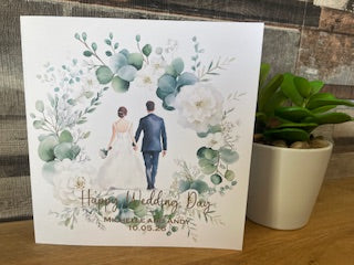 Personalised Wedding Card - Whites