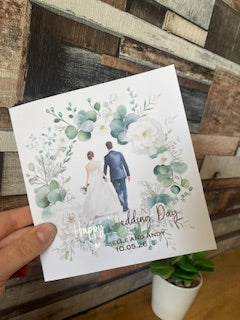 Personalised Wedding Card - Whites
